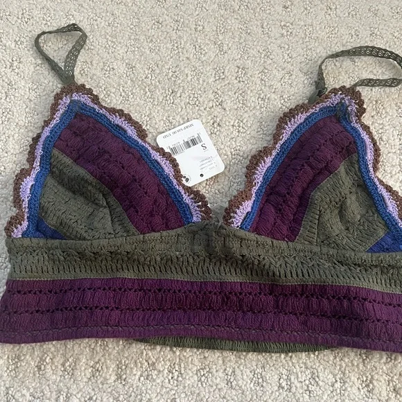 NWT FREE PEOPLE Bralette crotchet top Cropped Top - Picture 4 of 5